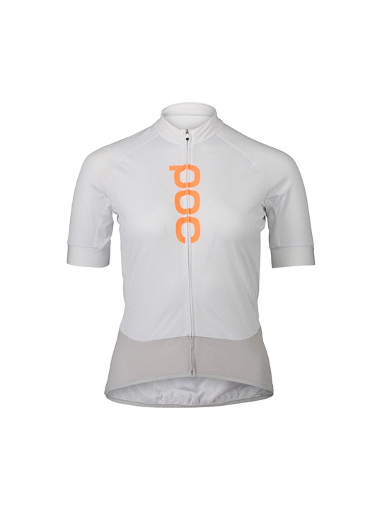Koszulka rowerowa POC W’s ESSENTIAL ROAD LOGO Jersey - biały - Adventure Sports
