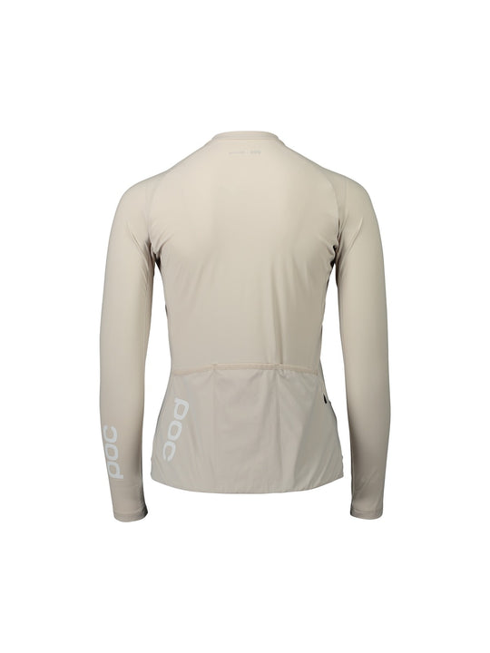 Koszulka rowerowa POC ESSENTIAL ROAD W’S LS - beżowa - Adventure Sports
