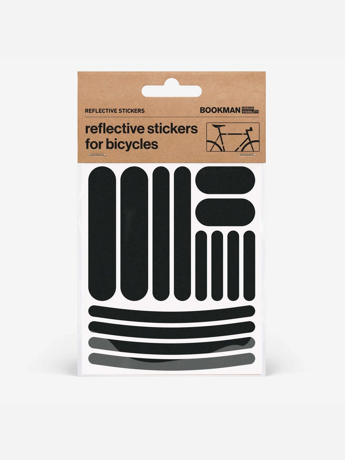 Naklejki odblaskowe BOOKMAN Reflective Stickers Strips czarny