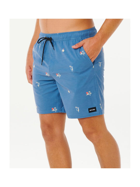 Boardshorty męskie RIP CURL Skelly Breach Volley niebieskie
