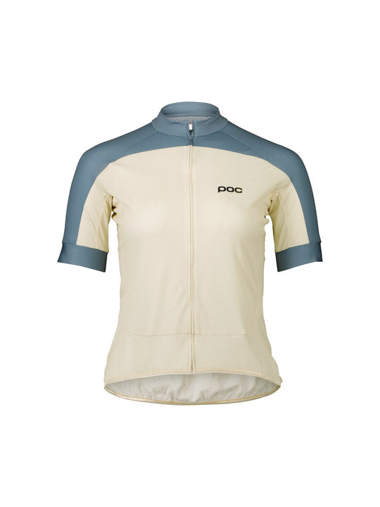 Koszulka rowerowa damska POC W’s Essential Road Logo Jersey white off - Adventure Sports
