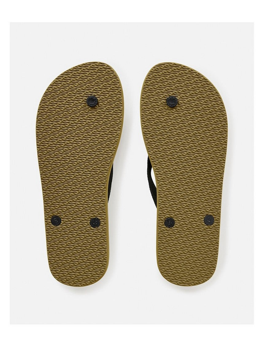 Japonki męskie plażowe RIP CURL Brand Logo Bloom Open Toe oliwkowe