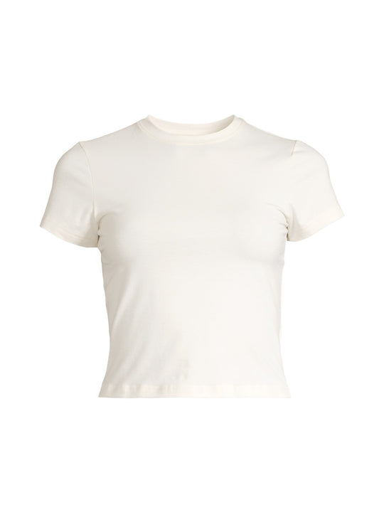 Koszulka treningowa damska CASALL Cotton Blend Slim Tee kolor biały
