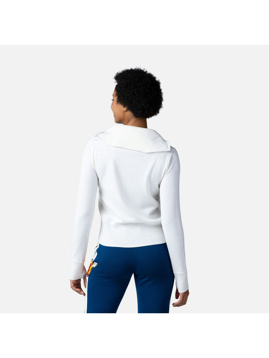 Sweter damski Rossignol W Galina Full Zip biały - Rękawice narciarskie - Adventure Sports
