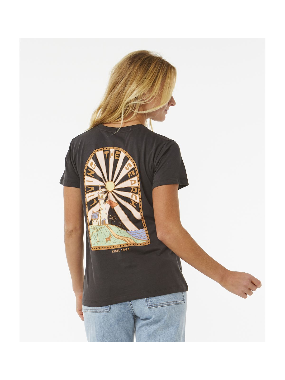 Koszulka RIP CURL Magic Bay Standard Tee czarny - Adventure Sports