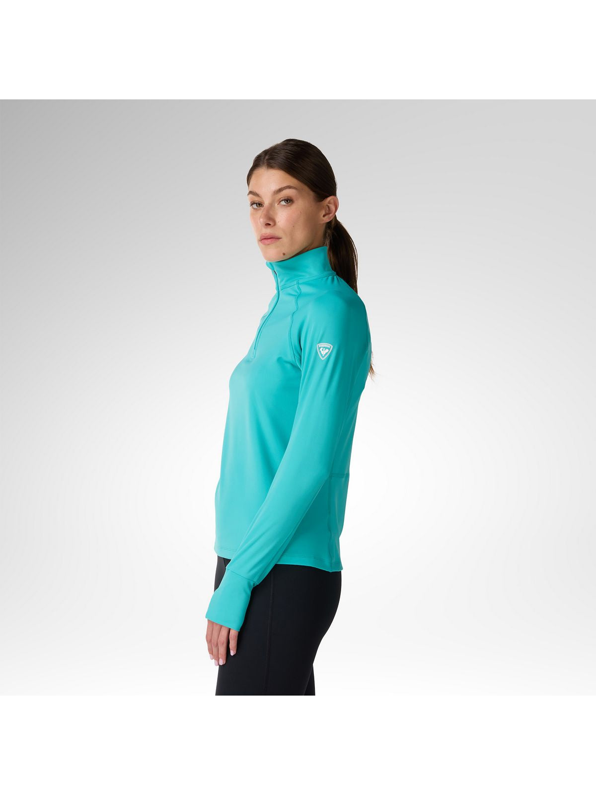Bluza damska ROSSIGNOL W Half Zip First Layer niebieska