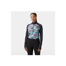 Koszulka damska HELLY HANSEN W Lifa Merino Midweight Graphic 1/2 Zip kolor czarny
