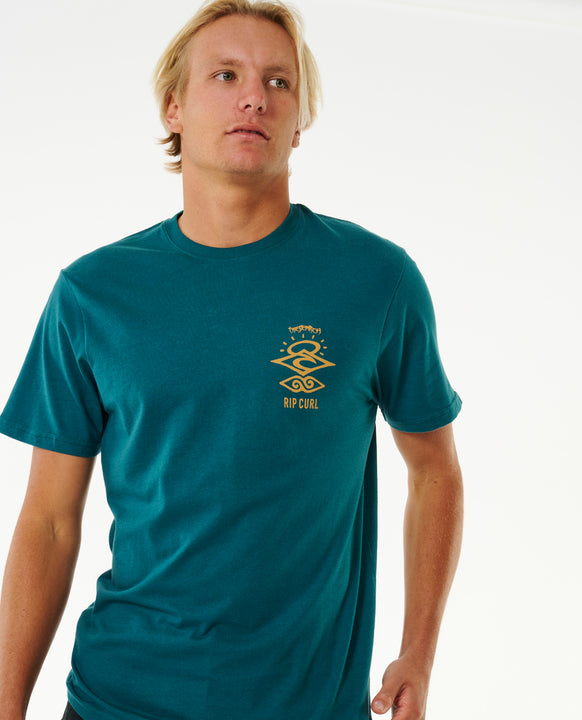 T-Shirt RIP CURL Search Icon Tee niebieski - Koszulka - Adventure Sports
