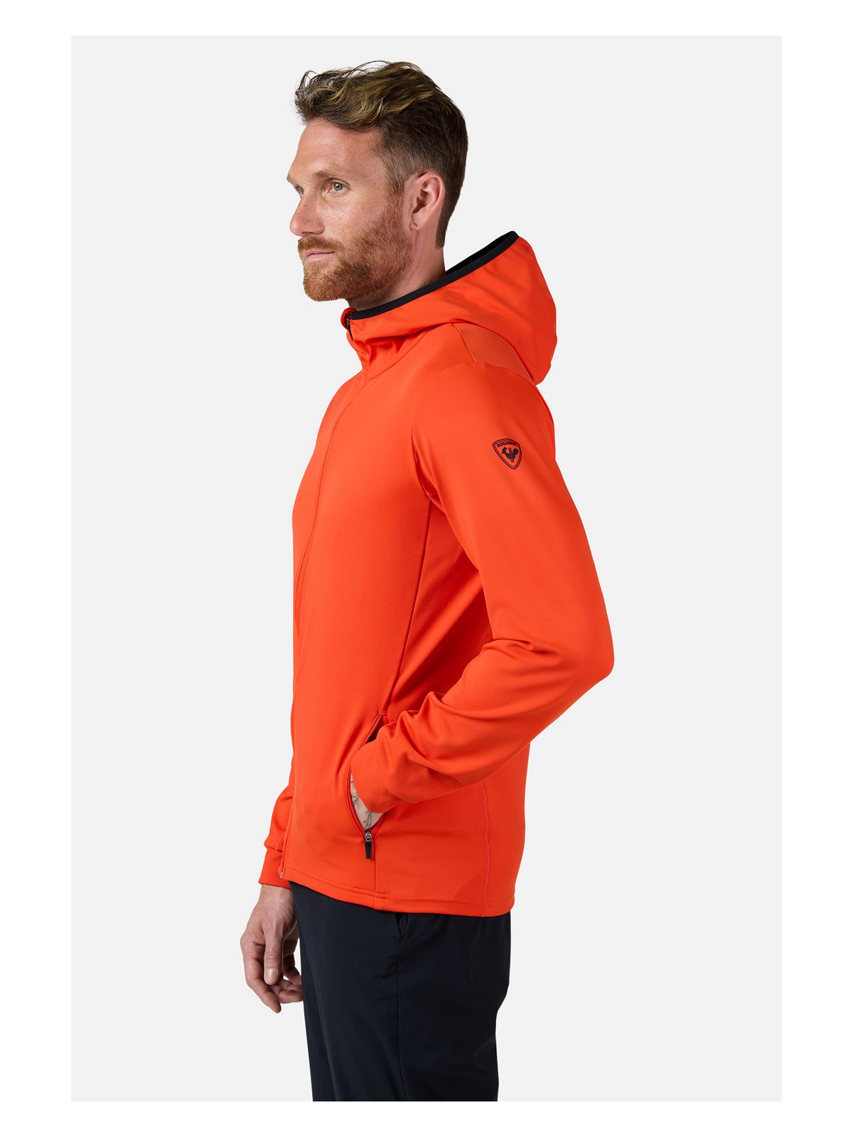 Bluza męska ROSSIGNOL Mid Layer Thin Fz pomarańczowa
