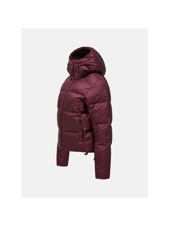 Kurtka narciarska damska PEAK PERFORMANCE Glissade Down Ski Jacket bordowa
