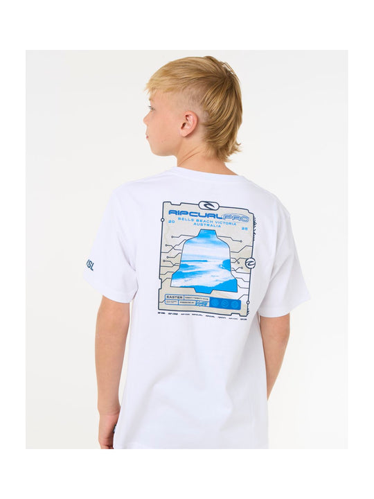 Koszulka RIP CURL Rip Curl Pro 25 Event Tee-Kid biały
