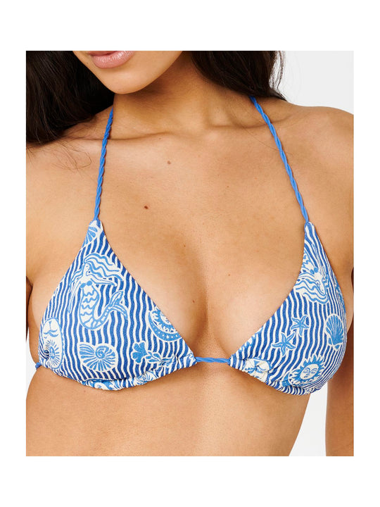 Góra bikini RIP CURL Catalina Waves Sliding Tri niebieski
