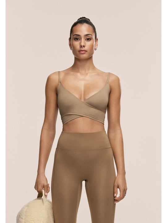 Top damski CASALL Cross Overlap Sports Top kolor zielony
