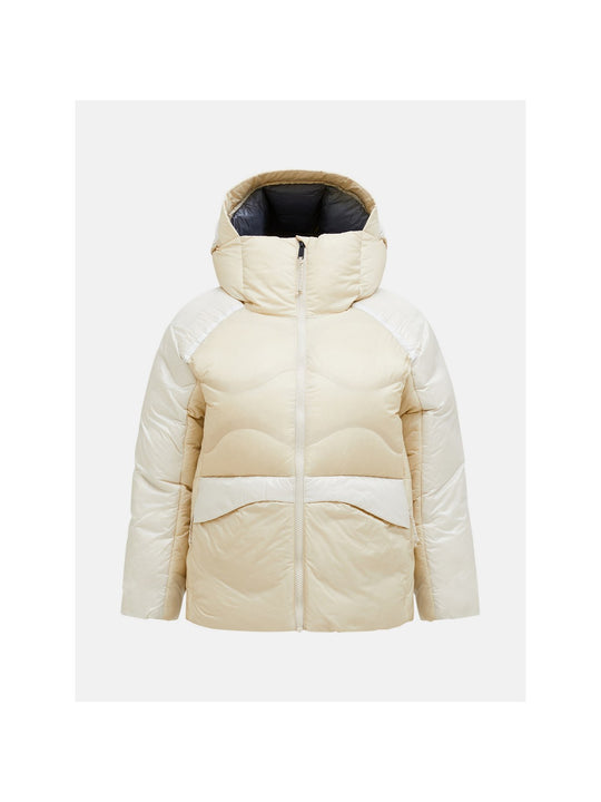 Kurtka PEAK PERFORMANCE W Helium Diamond Fuse Down Hood piaskowy
