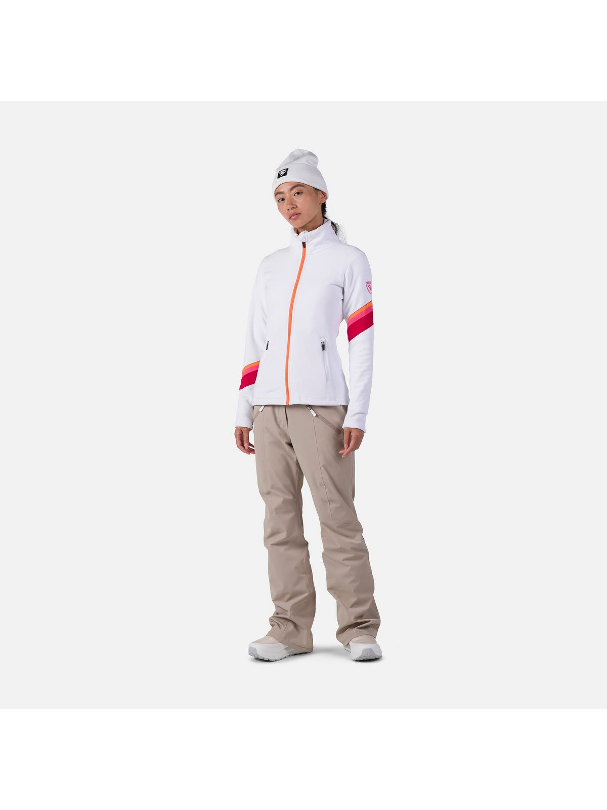 Bluza damska Rossignol W Strawpile Fleece Fz biały - Adventure Sports