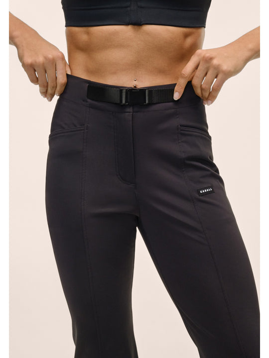 Spodnie damskie CASALL Pace Outdoor Flare Pant kolor czarny
