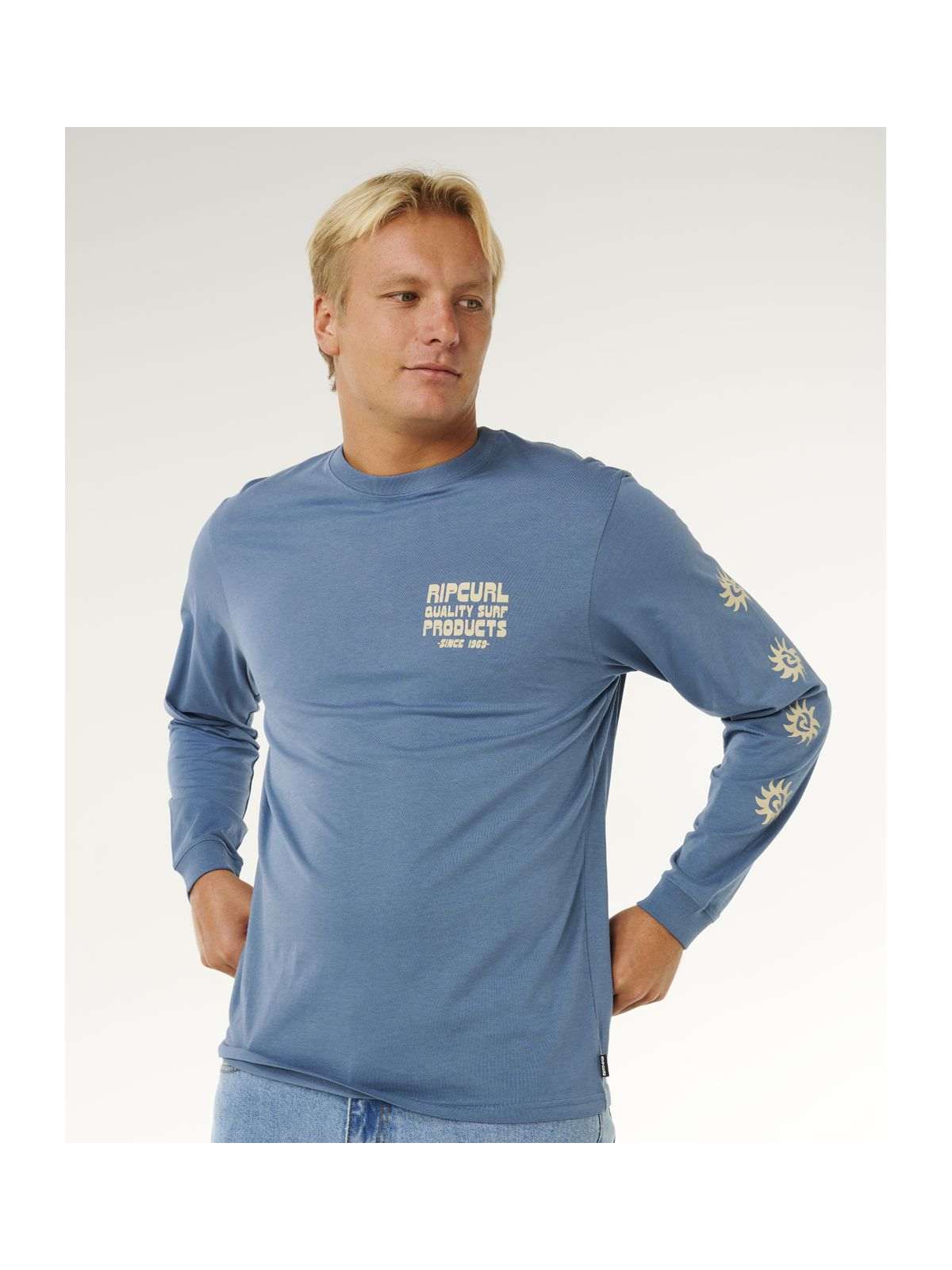 Koszulka męska RIP CURL Pacific Rinse L/S Tee niebieska