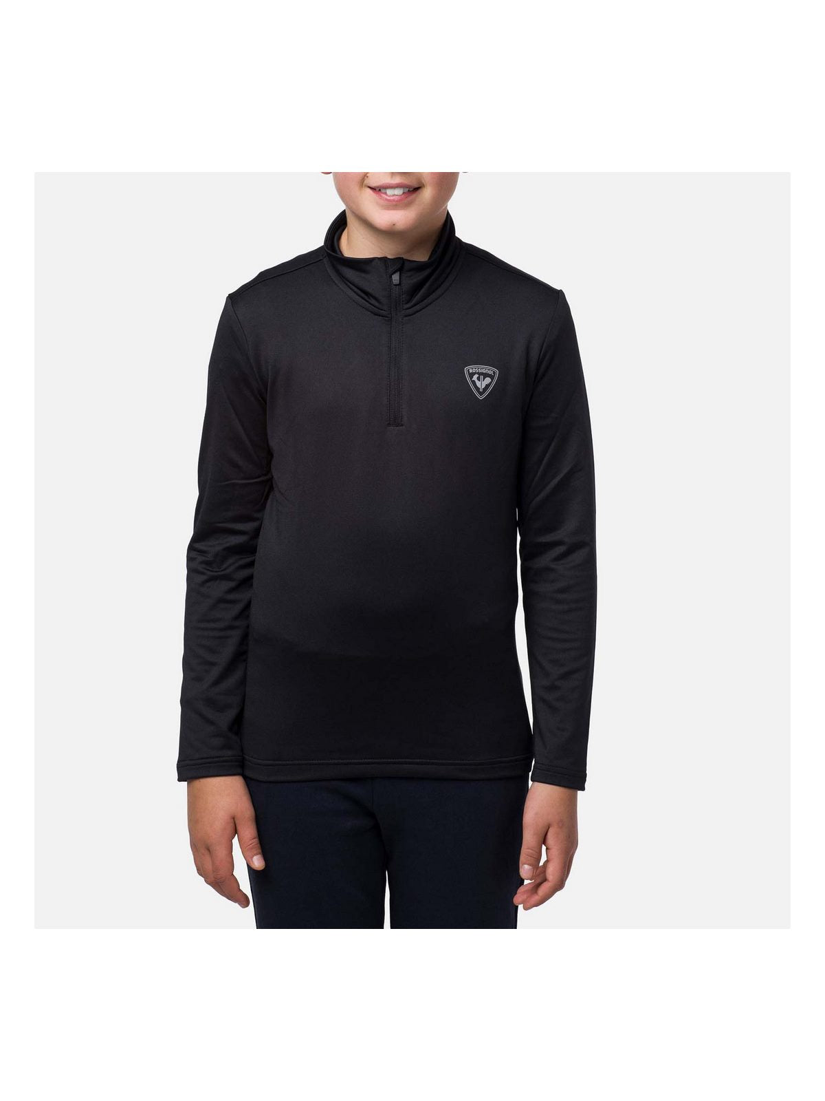 Koszulka teroaktywna chłopięca Boy Rossignol 1/2 Warm Stretch Layer czarny - Bluza - Adventure Sports