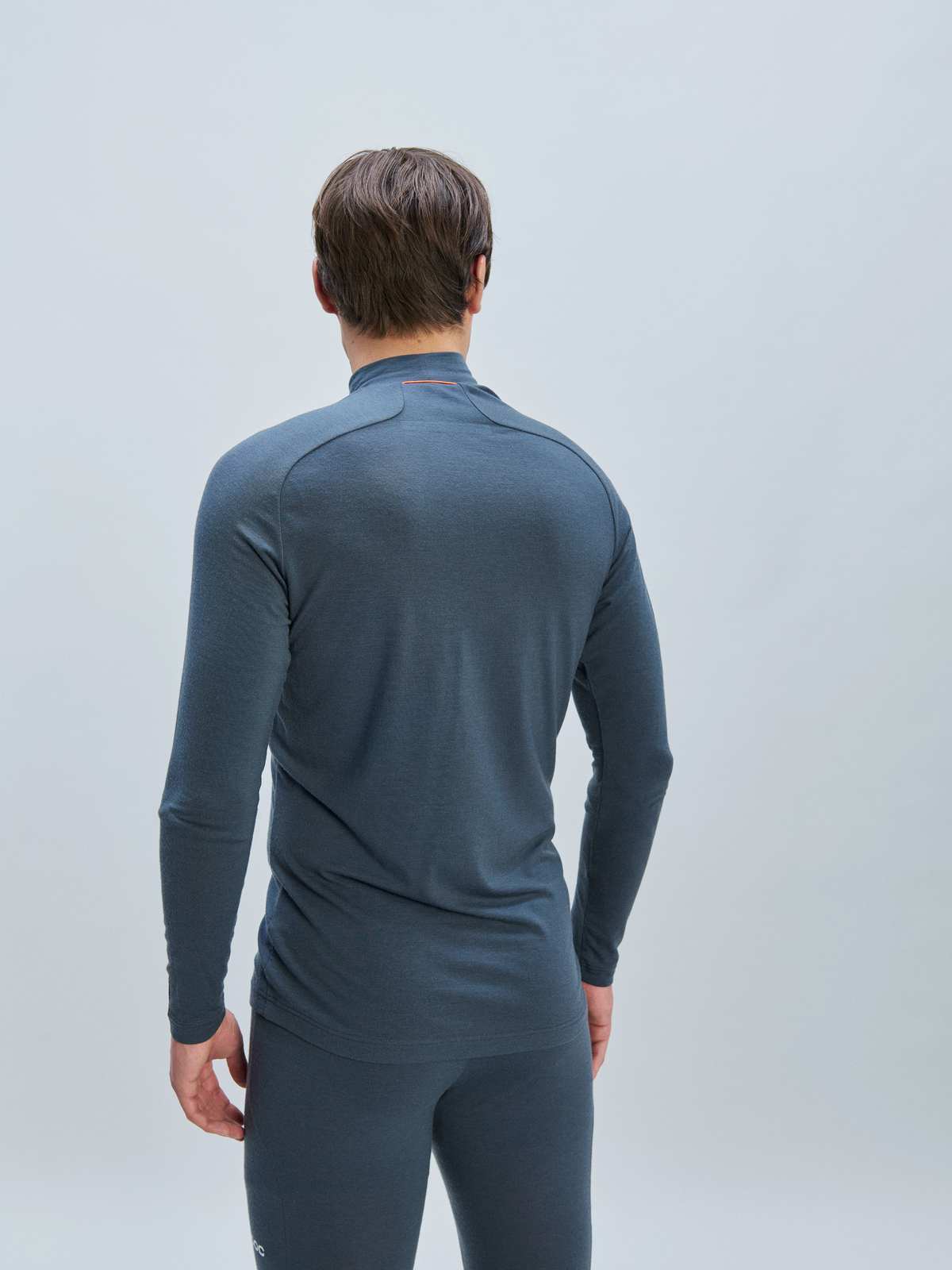 Koszulka narciarska POC M's Layer Merino Mock Neck Jersey szara