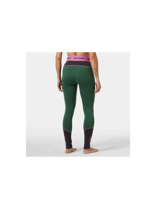 Legginsy damskie HELLY HANSEN W Lifa Merino Midweight Pant kolor zielony

