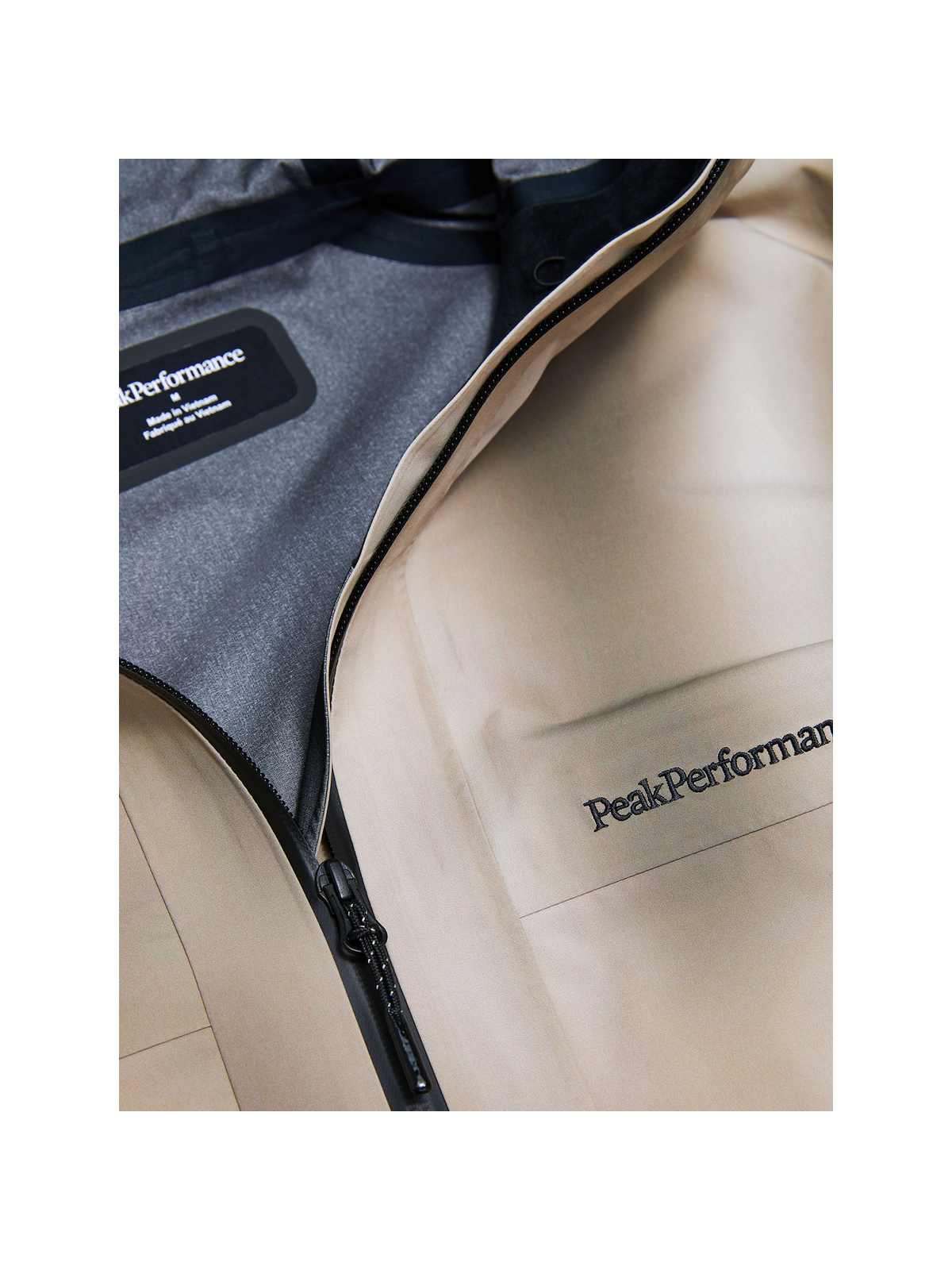 Kurtka narciarska męska PEAK PERFORMANCE Edge HIPE 3L AOP Shell Jacket beżowa