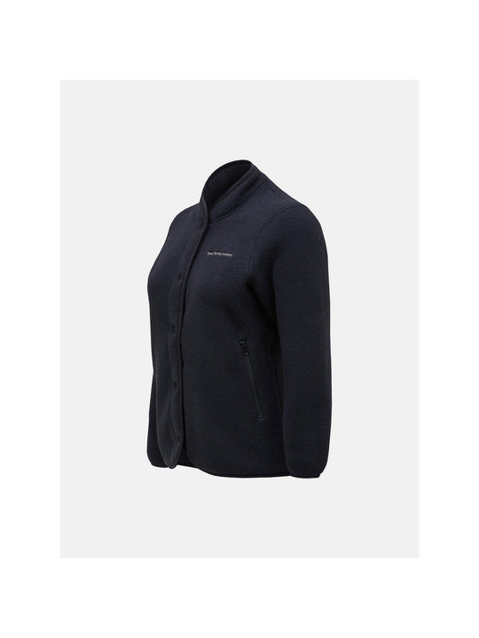 Polar Peak Performance W Fleece Snap Cardigan czarny - Bluza - Adventure Sports
