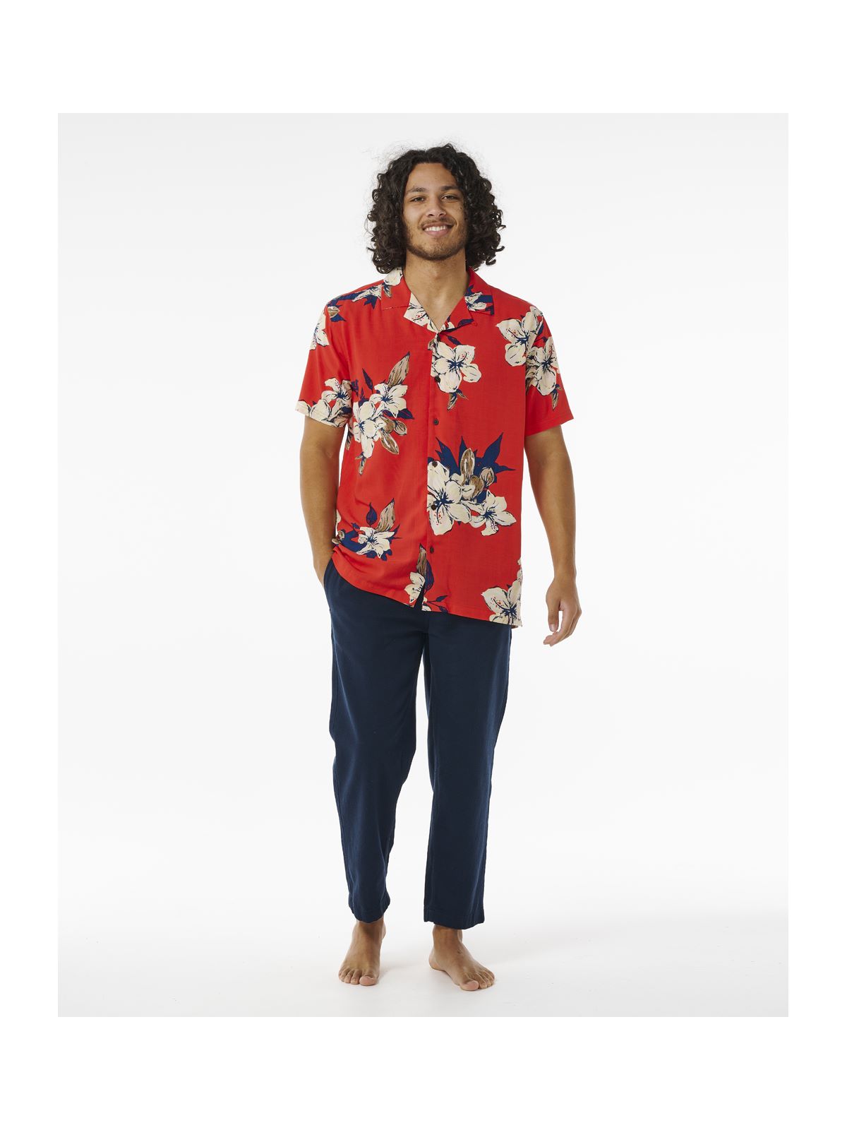 Koszula RIP CURL Aloha Hotel S/S Shirt czerwony - Koszulka - Adventure Sports