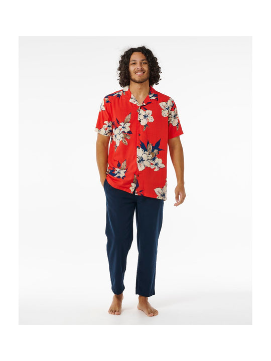 Koszula RIP CURL Aloha Hotel S/S Shirt czerwony - Koszulka - Adventure Sports
