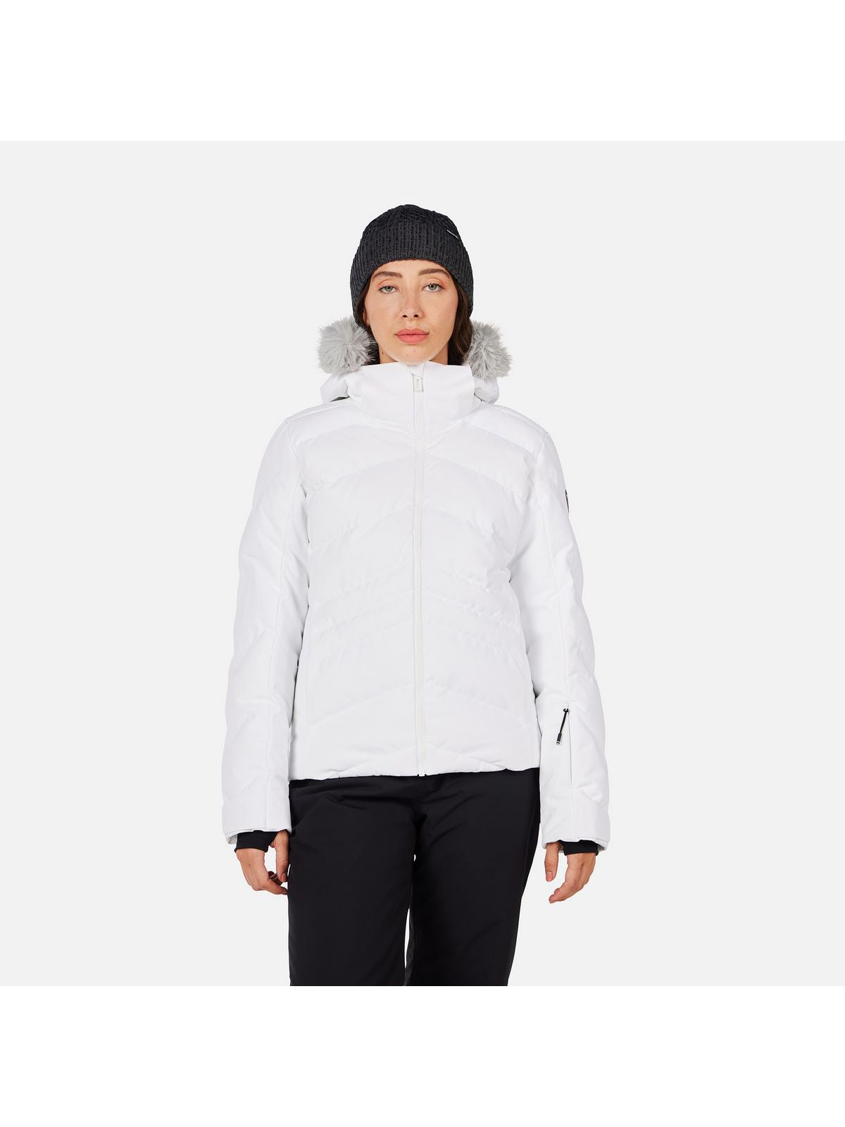Kurtka narciarska damska ROSSIGNOL W STACI INSULATED JKT biała