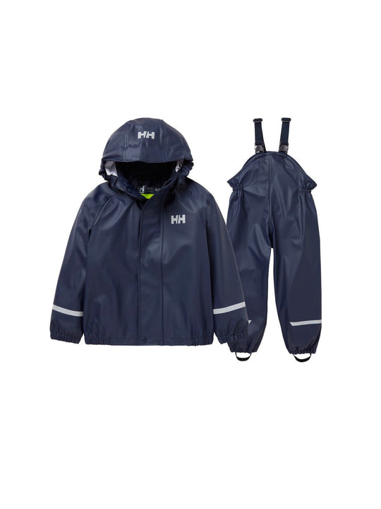 Dziecięcy zestaw przeciwdeszczowy kurtka i spodnie HELLY HANSEN K Bergen 2.0 Pu Rainset granatowy
