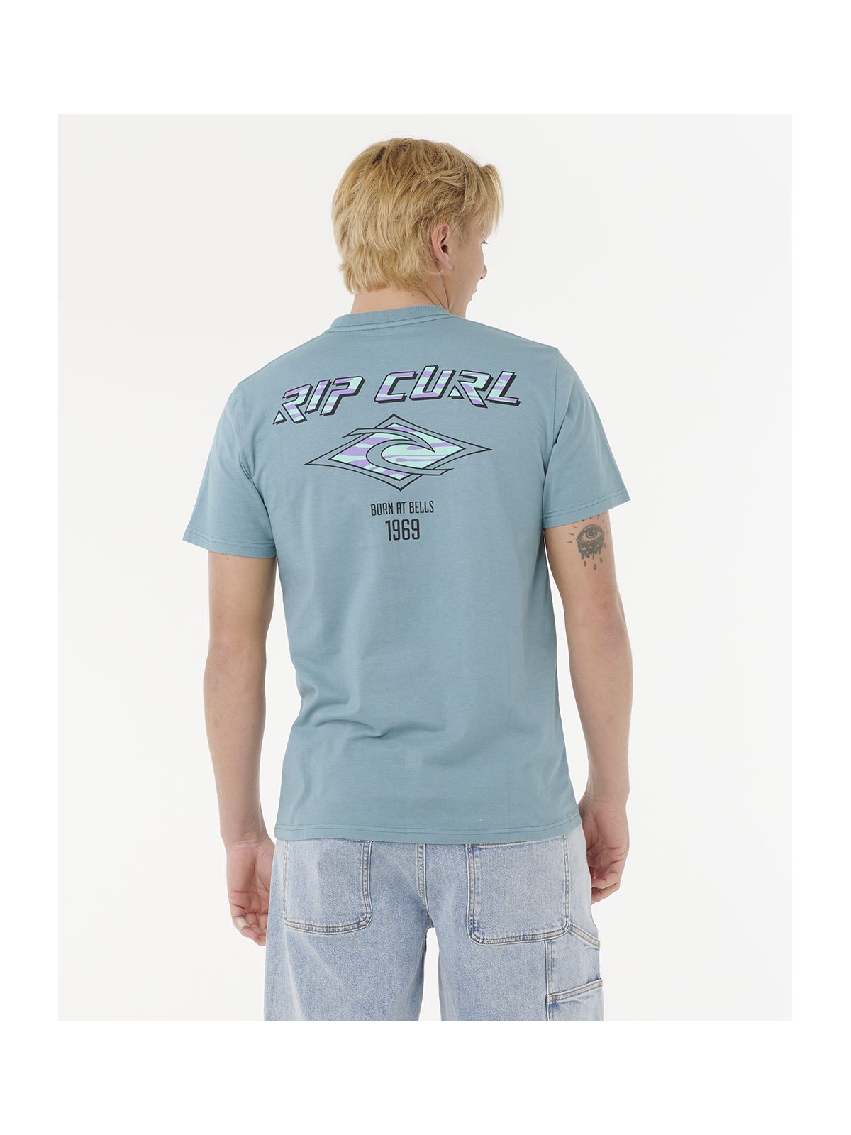 Koszulka RIP CURL FADE OUT ICON TEE niebieska