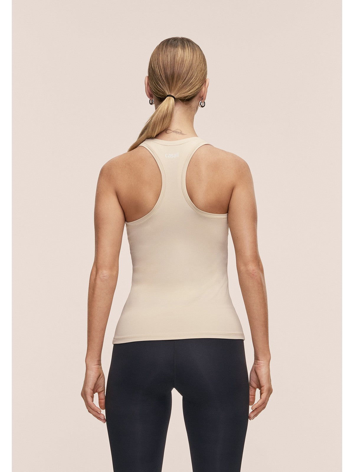 Koszulka damska CASALL Essential Racerback Tank kolor beżowy