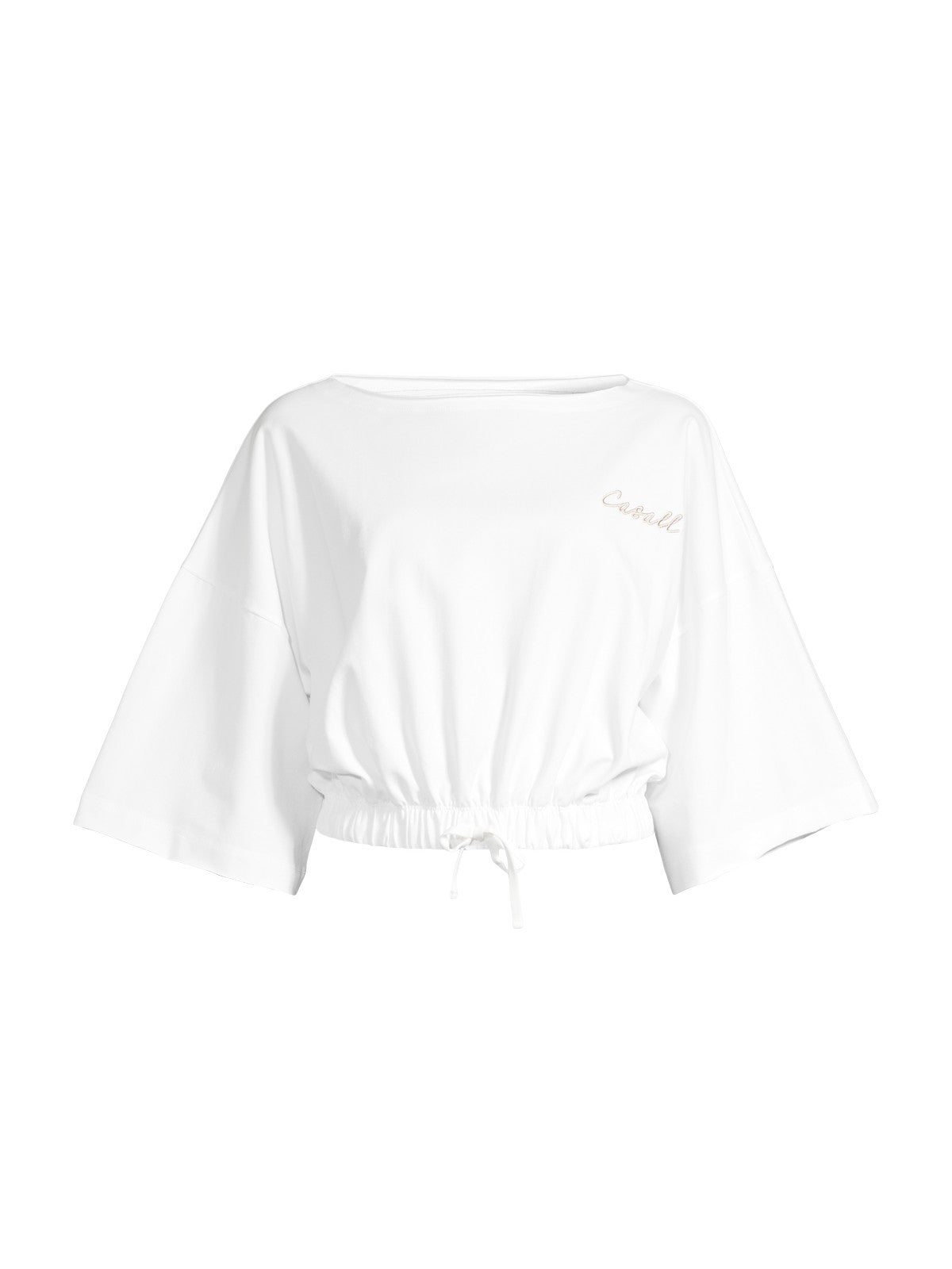 Koszulka damska CASALL Heavy Cotton Crop Tee kolor biały