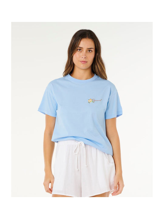 Koszulka damska RIP CURL Poolside Relaxed Tee niebieska
