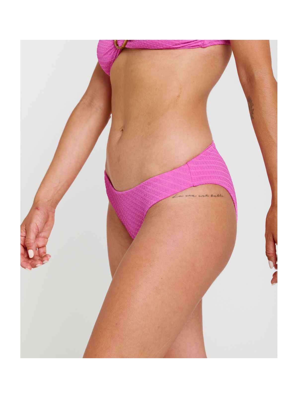 Dół bikini RIP CURL Custom Rib Full różowy