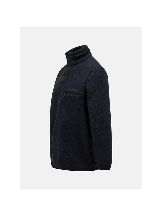 Bluza Peak Performance M Fleece Snap T-Neck czarny - Adventure Sports
