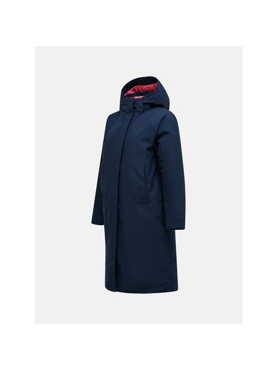 Parka damska PEAK PERFORMANCE Treeline HIPE 2L Down Shell Parka granatowa
