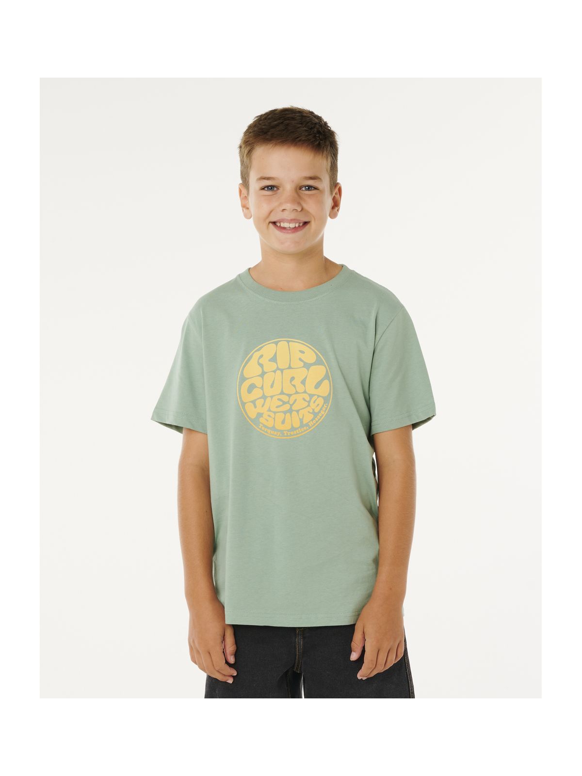 Koszulka chłopięca RIP CURL Wettie Passage Icon Tee-Boy zielona