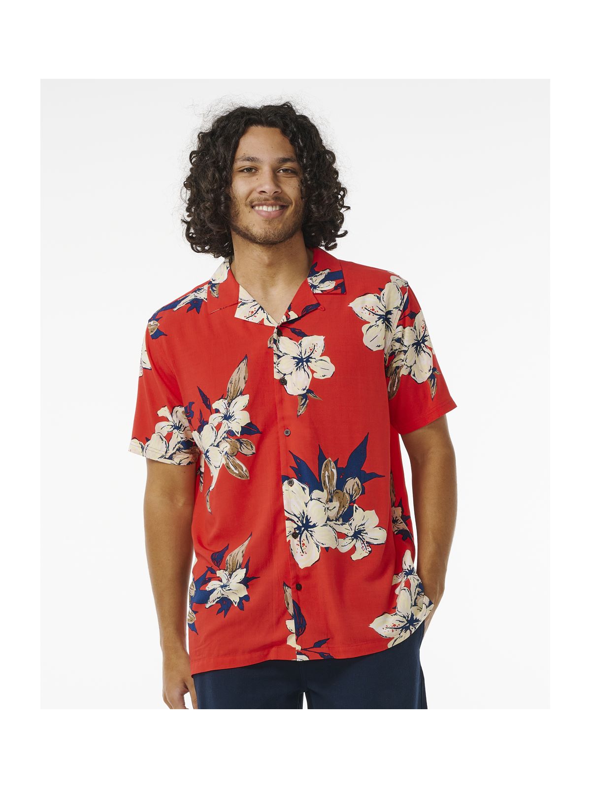 Koszula RIP CURL Aloha Hotel S/S Shirt czerwony - Koszulka - Adventure Sports