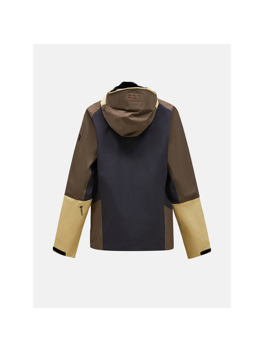 Kurtka narciarska męska PEAK PERFORMANCE Vislight GORE-TEX C-Knit 3L Shell Jacket brązowa
