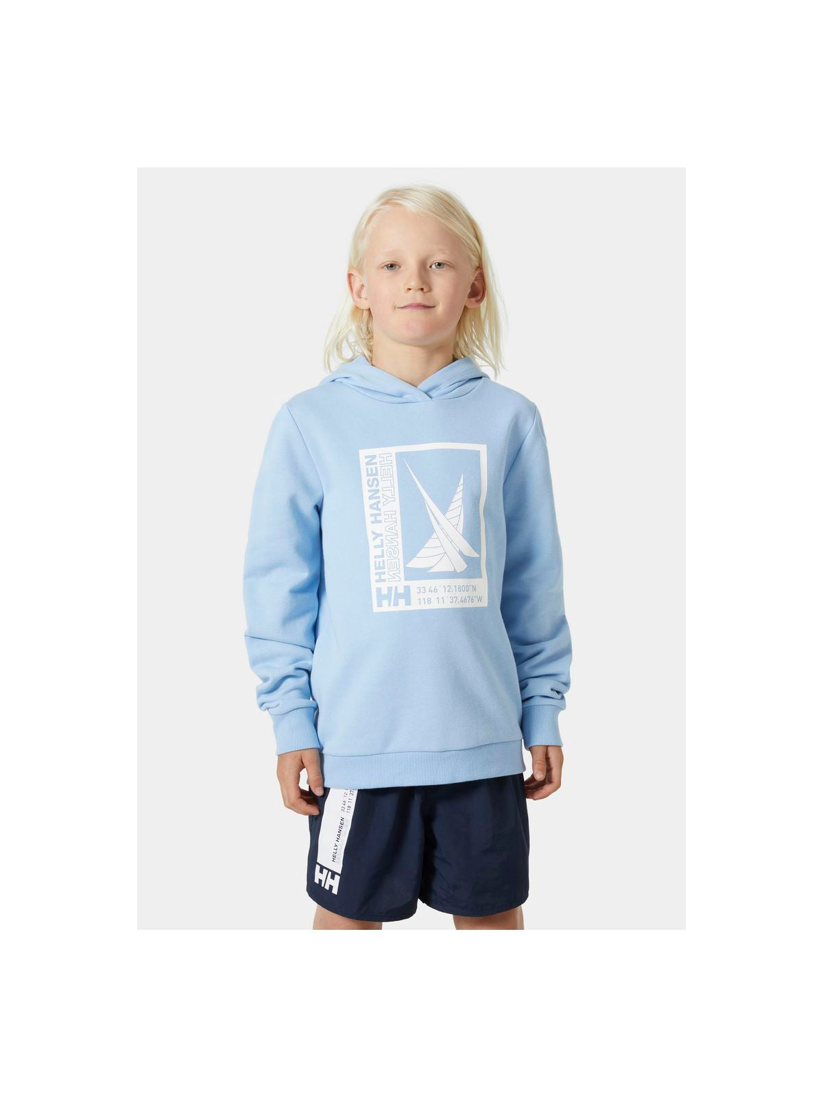 Bluza dziecięca dresowa HELLY HANSEN Jr Port Hoodie niebieski - Adventure Sports