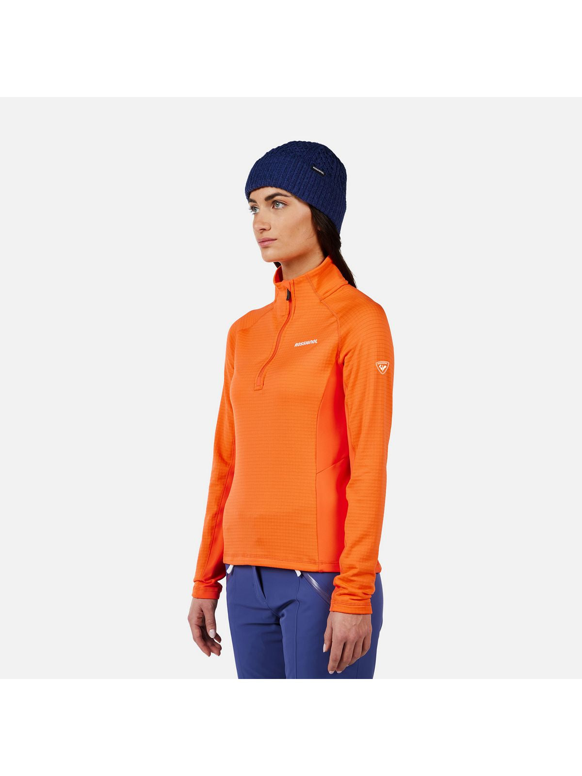 Bluza damska ROSSIGNOL W Blackside Mix HZ Fleece pomarańczowa