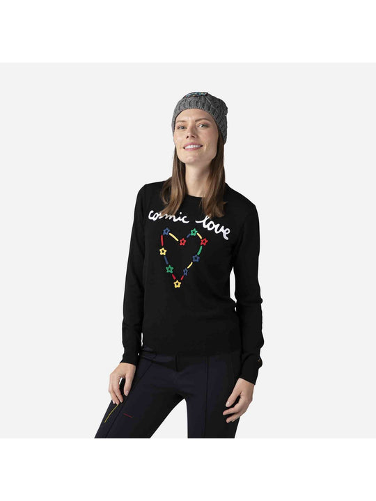 Sweter Rossignol W Esther Round Neck czarny - Adventure Sports

