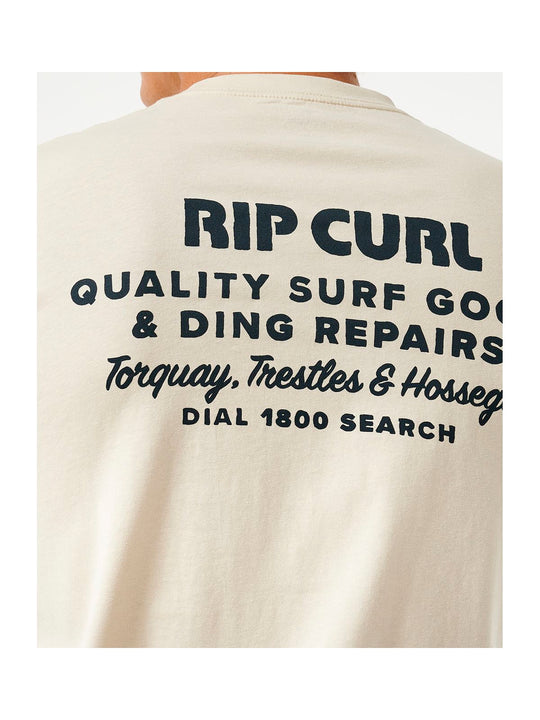 Koszulka RIP CURL Heritage Ding Repairs Tee biały - Adventure Sports
