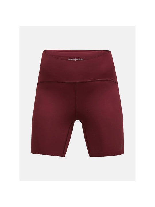 Legginsy treningowe damskie PEAK PERFORMANCE W Light Short Tights bordowe - Adventure Sports
