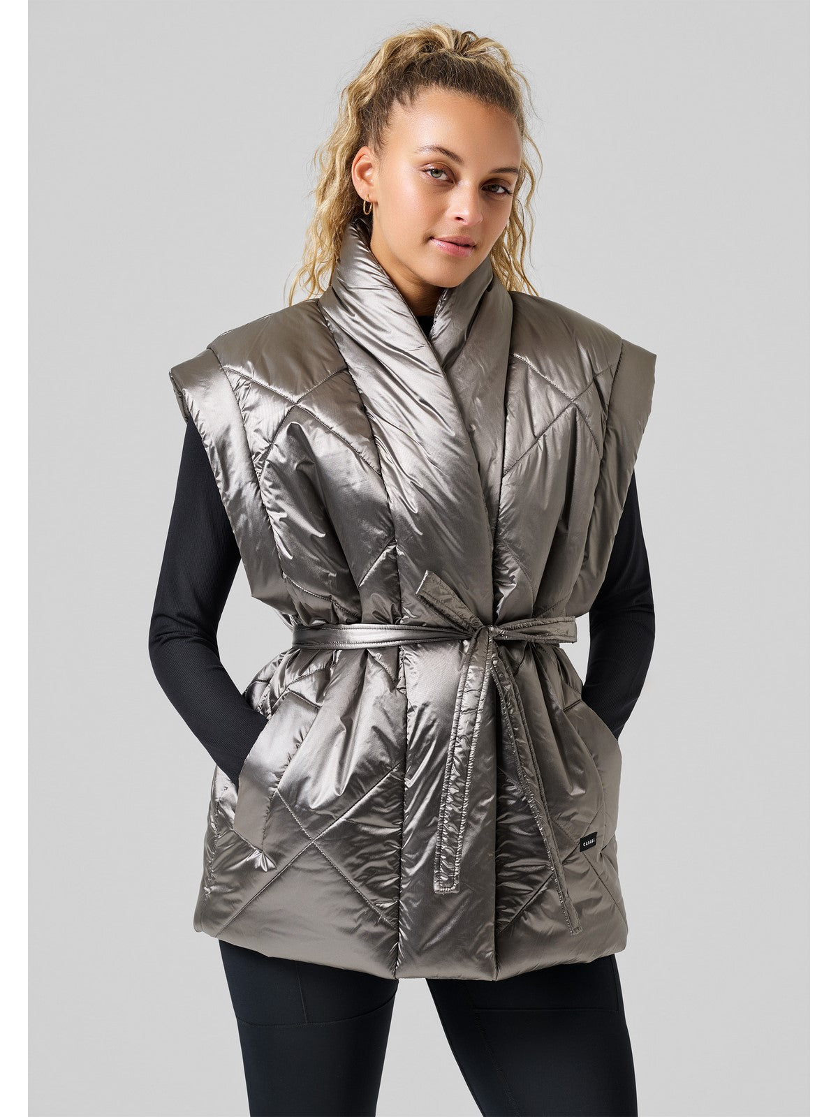 Kamizelka CASALL Mellow Wrap Quilt Vest szary - Koszulka - Adventure Sports