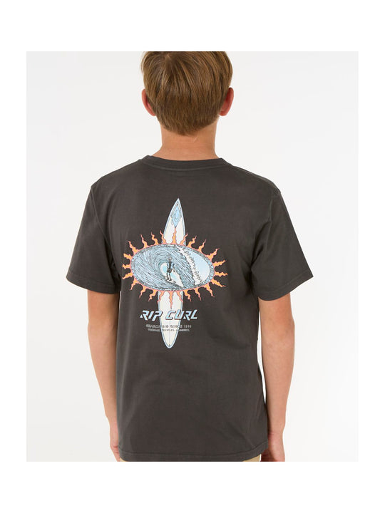 Koszulka dziecięca RIP CURL RAW ENERGY SKULL TEE - BOY czarna
