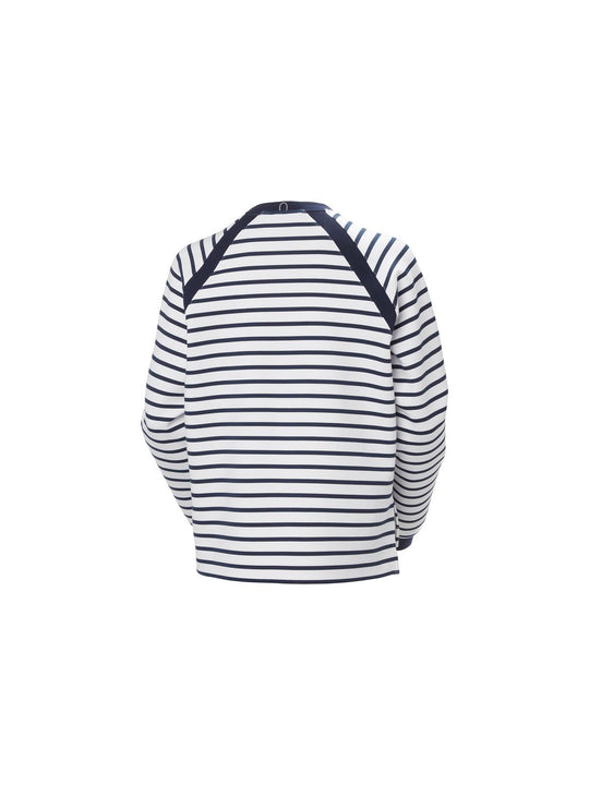 Bluza Damska HELLY HANSEN W Capri Sweatshirt Biało granatowe Pasy
