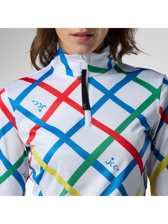 Bluza damska ROSSIGNOL W Jcc Quarter Zip First Layer multikolor
