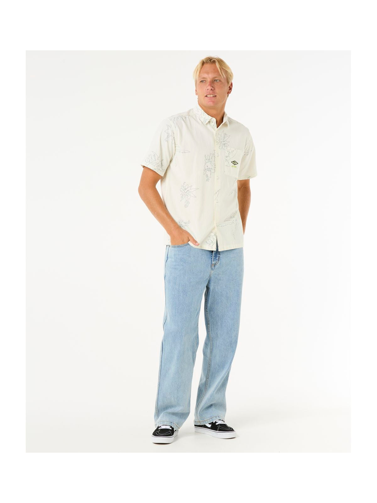 Koszula RIP CURL Raw Energy S/S Shirt turkusowy